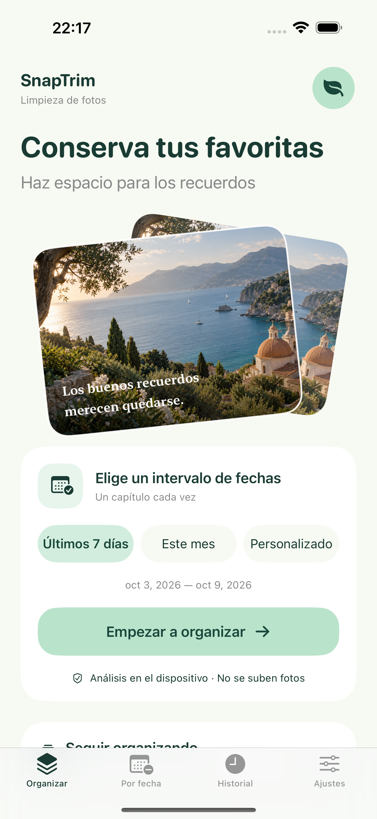 Elige un intervalo de fechas