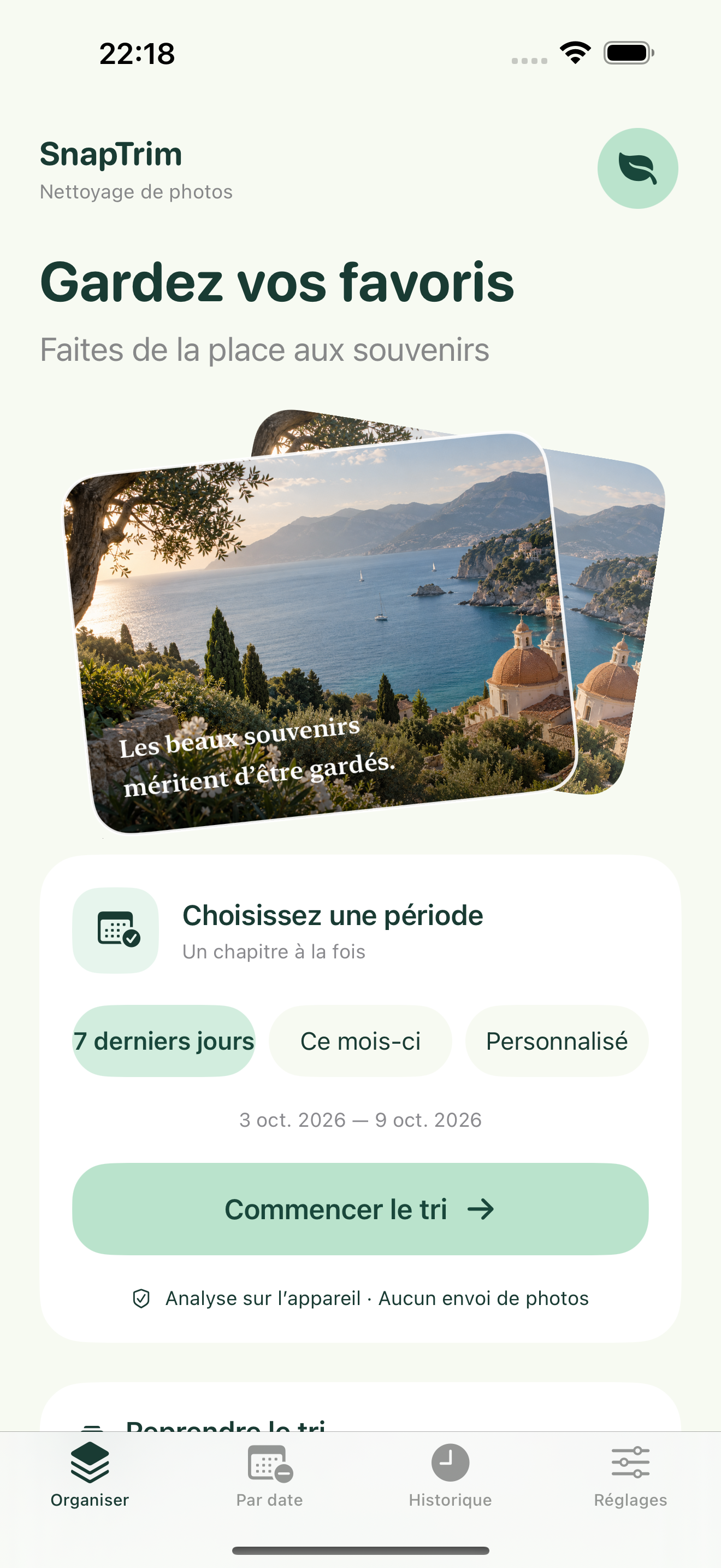 Choisissez une période