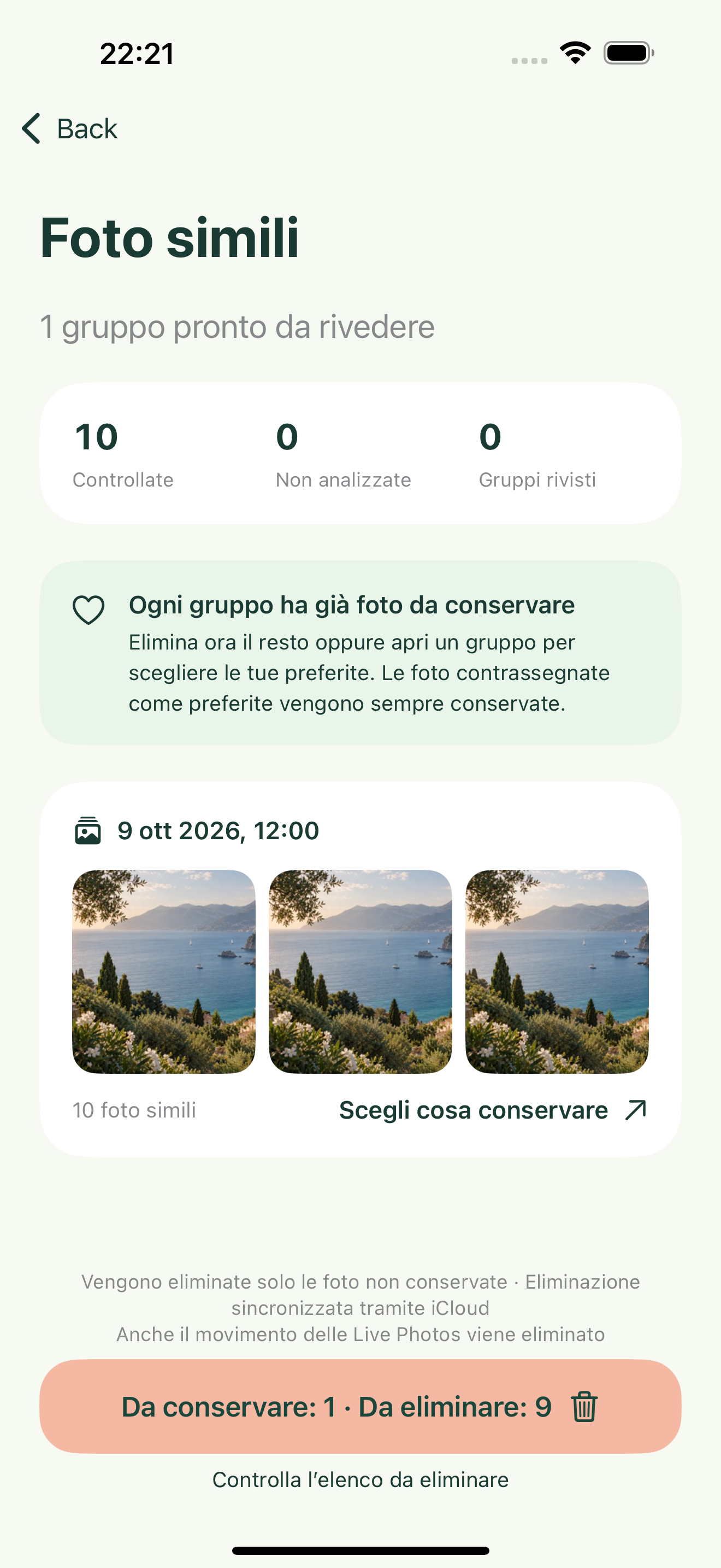 Conserva i preferiti