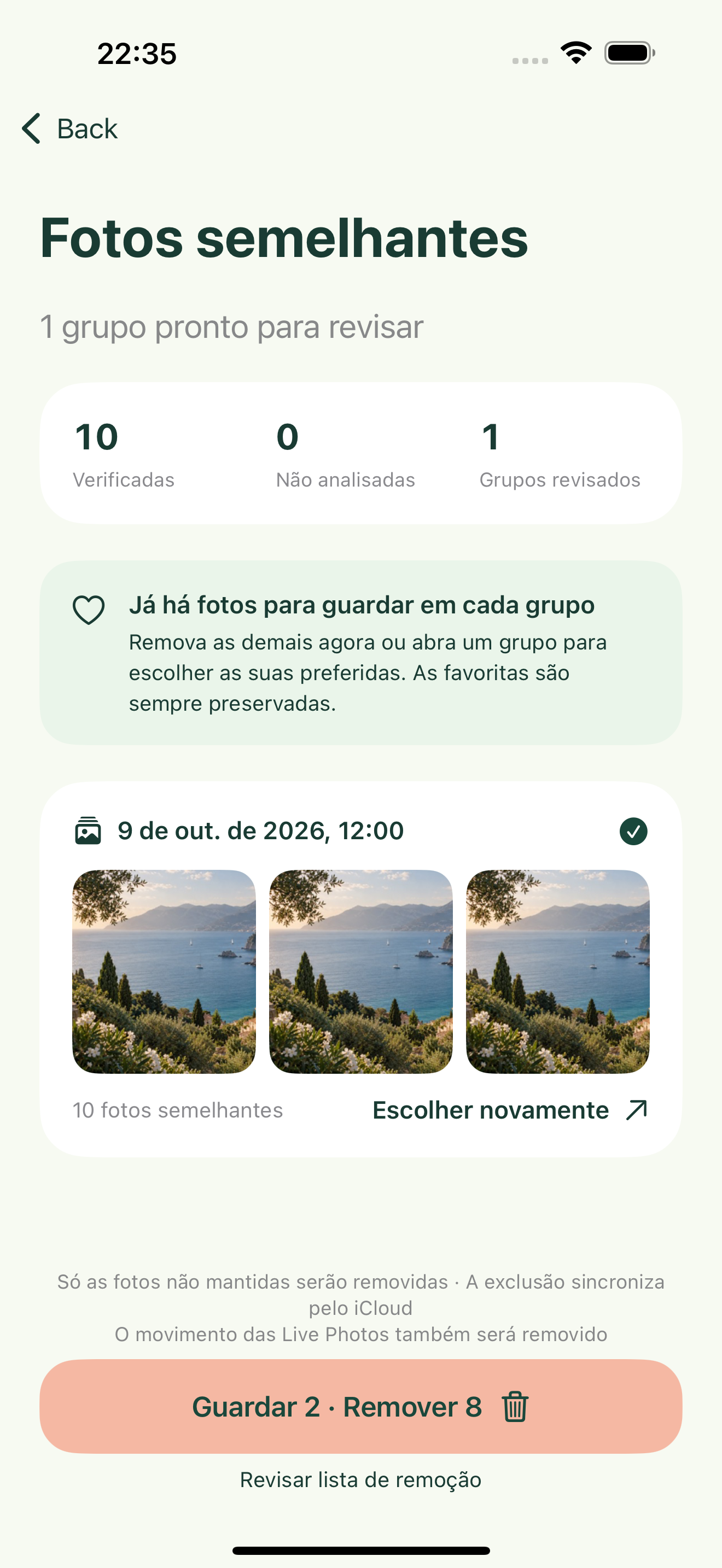 Mantenha suas favoritas