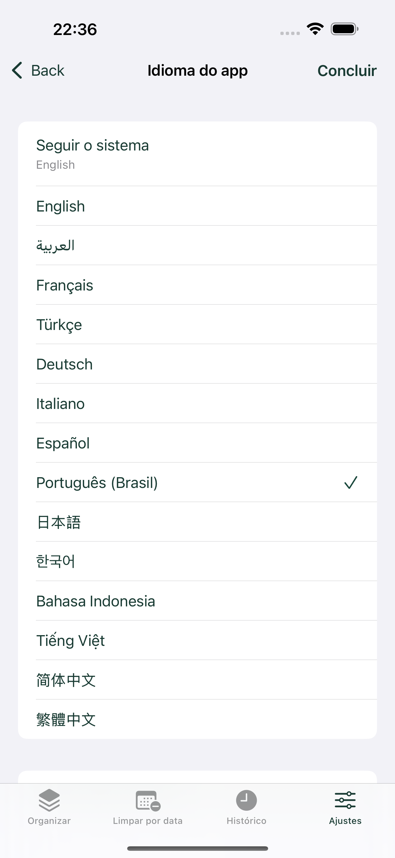Seu idioma, sua escolha